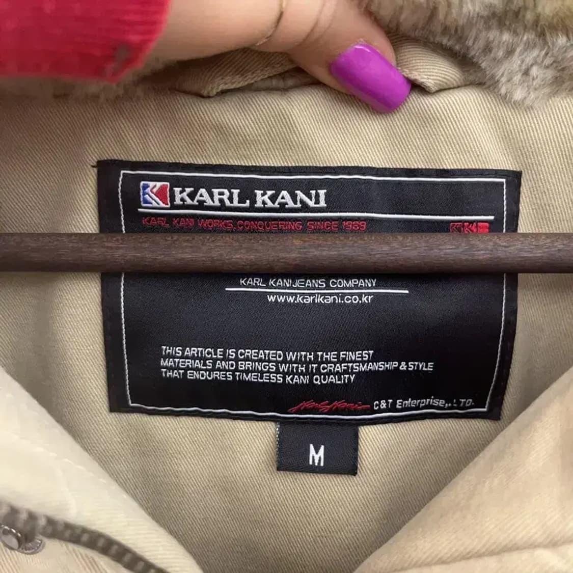 칼 카니 빈티지 모리걸 폭닥 털모자 패딩 자켓 M C07209 상품이미지5