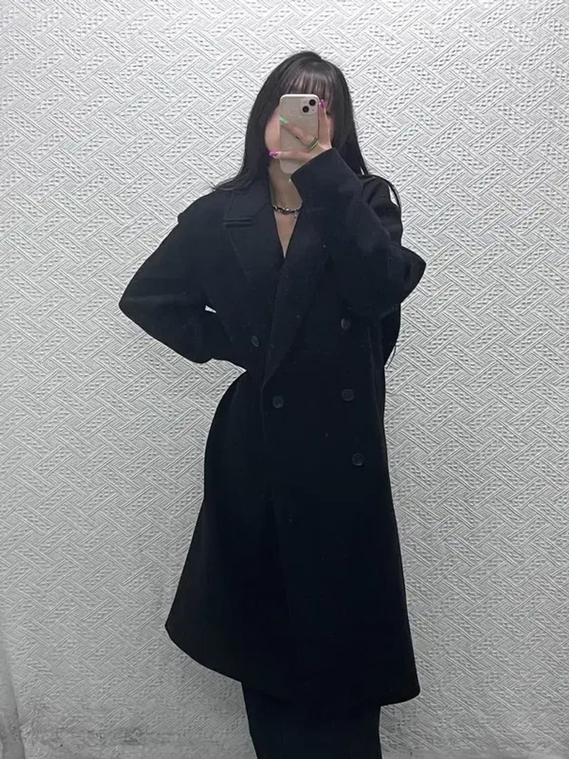 쿠어 모던시크 울 캐시미어 롱 맥코트 M C07216 상품이미지1