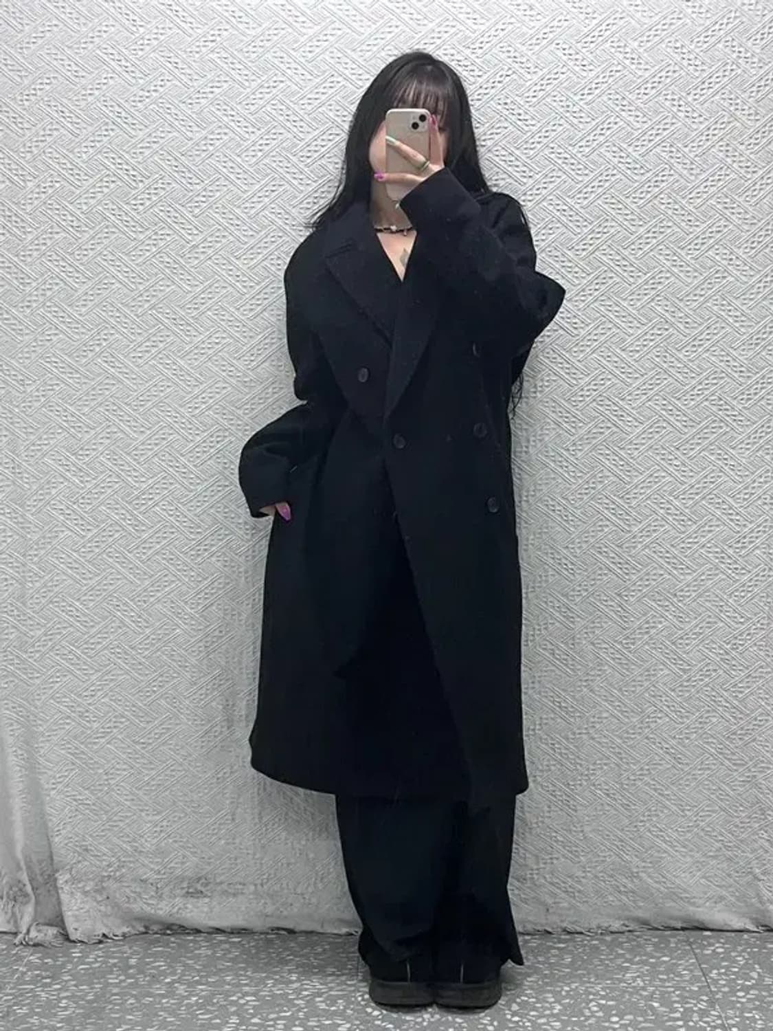 쿠어 모던시크 울 캐시미어 롱 맥코트 M C07216 상품이미지2