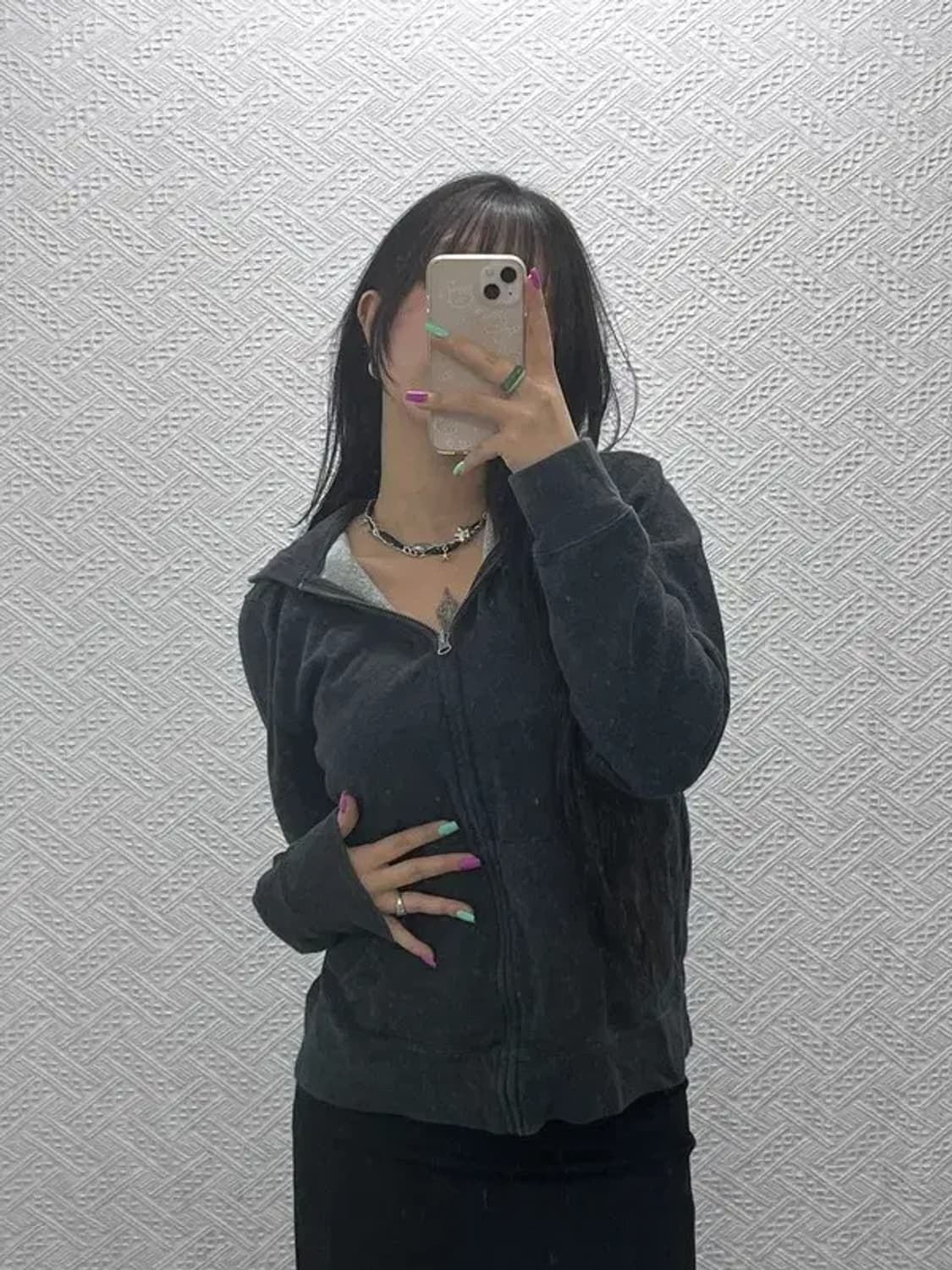 폴로 랄프로렌 빈티지 차콜 기모 후드 집업 XL C07220 상품이미지1