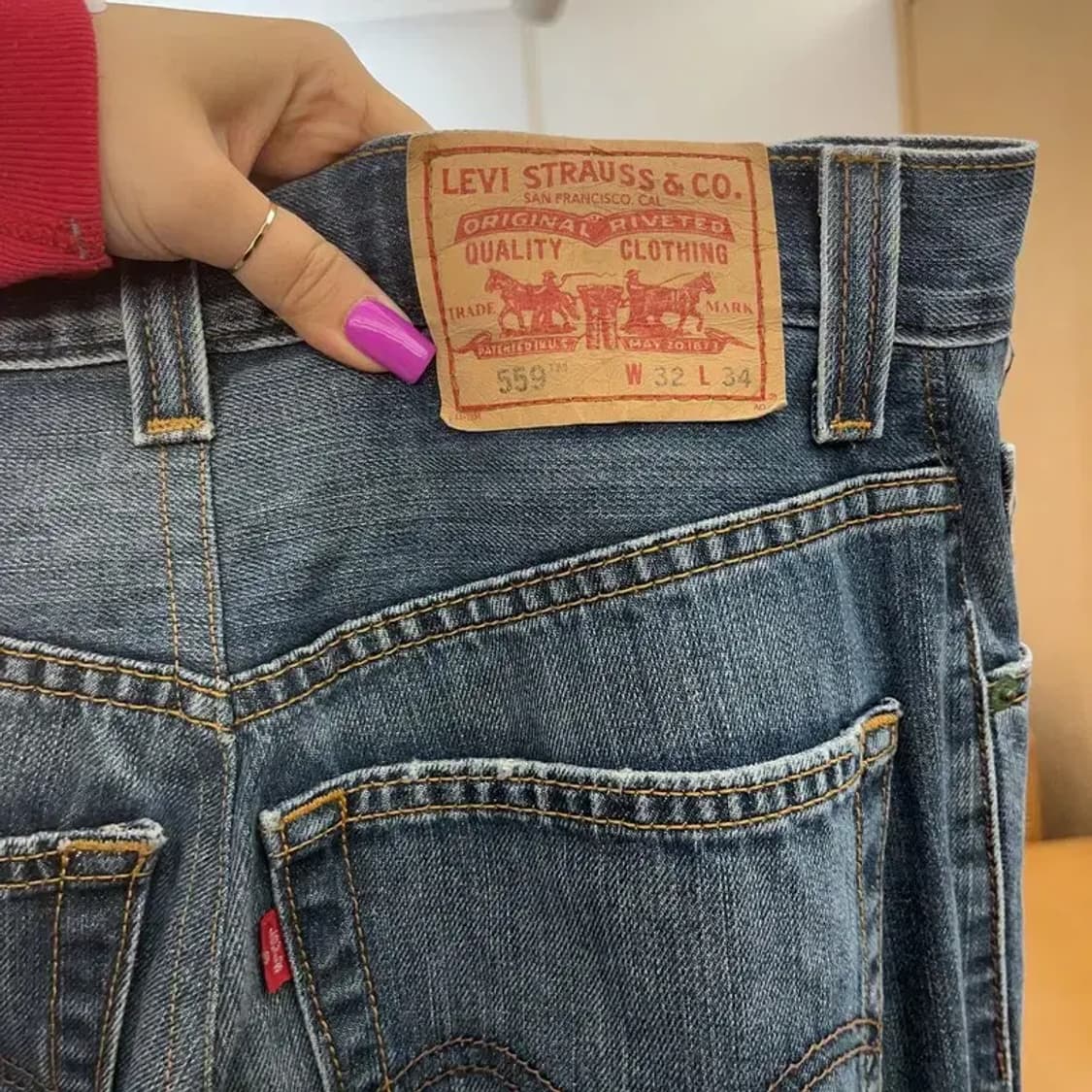 리바이스 559 레트로 빈티지 워싱 디테일 데님팬츠 32인치 C07235 상품이미지5