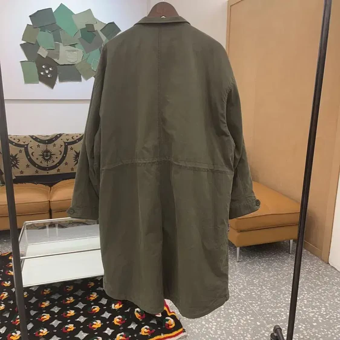 아웃도어프로덕츠 빈티지 말차카키 롱 야상 자켓 M C07227 상품이미지4