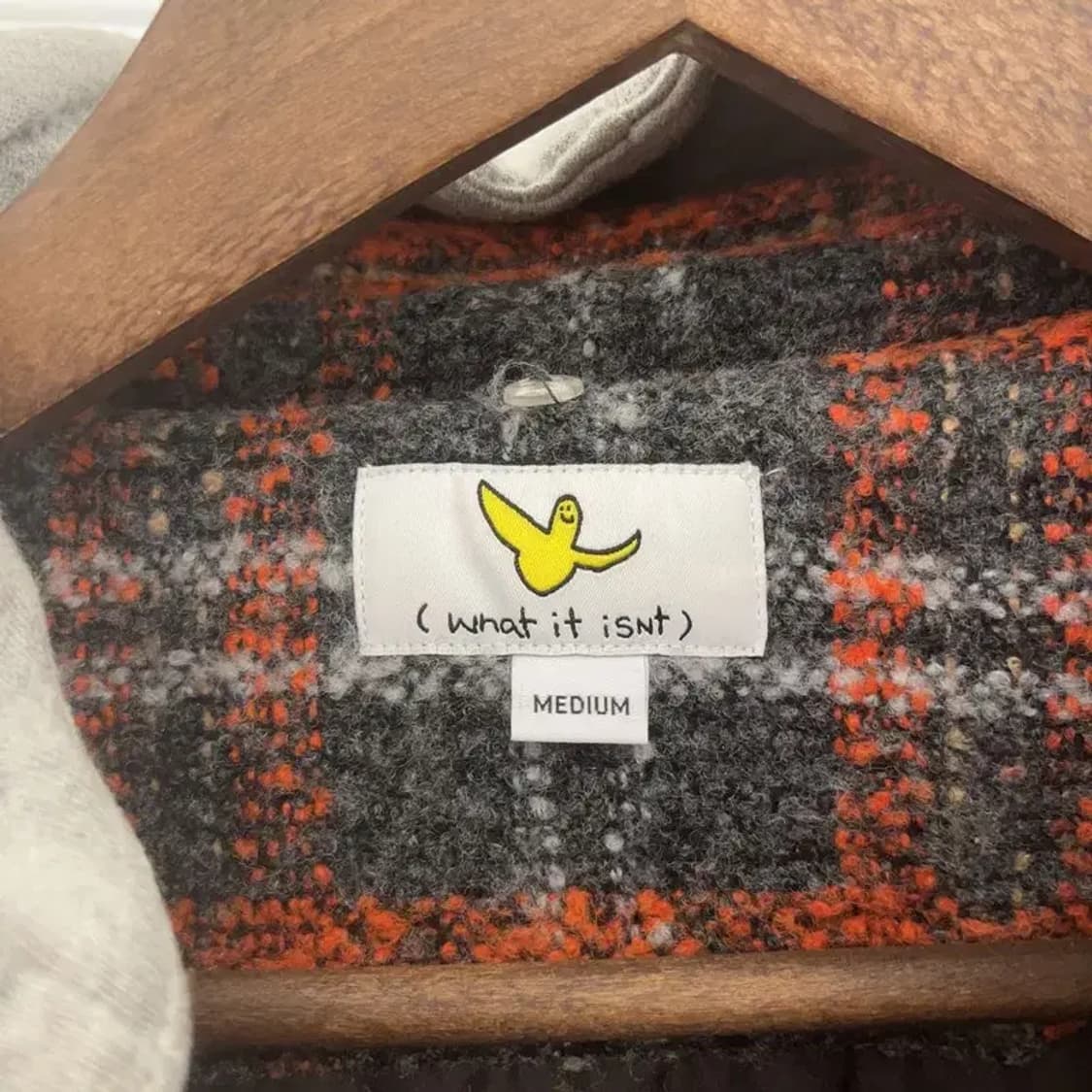 와릿이즌 와키윌리 키치 오렌지 체크 후드 자켓 M C07225 상품이미지5