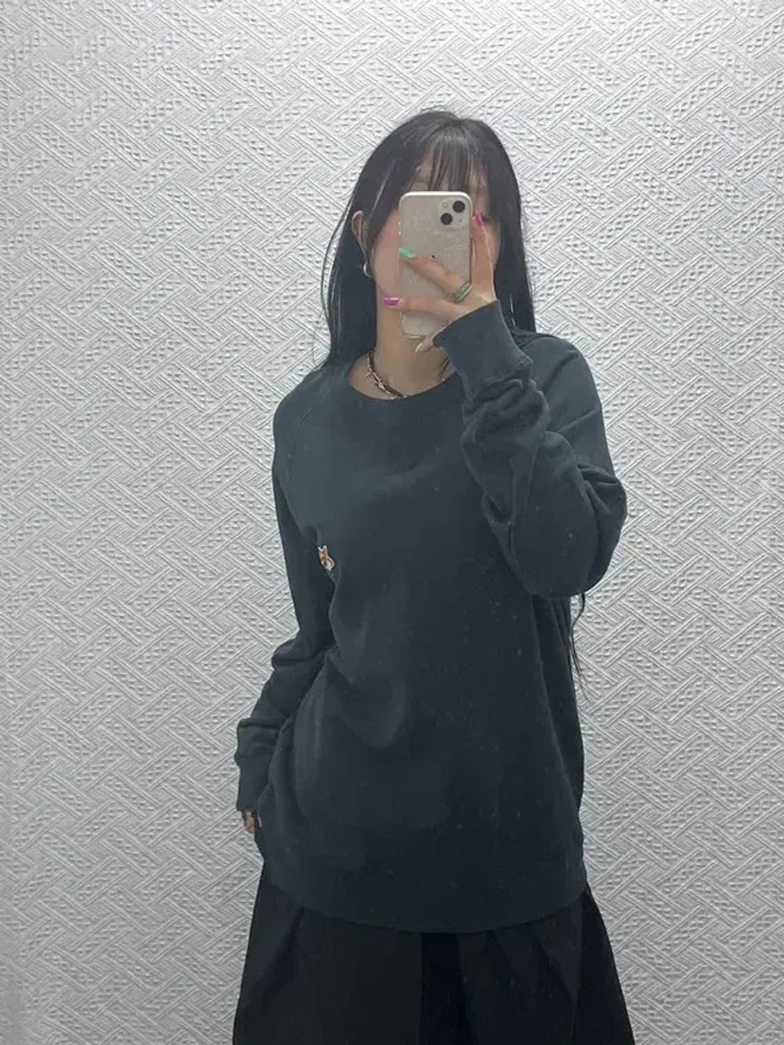 메종키츠네 빈티지 폭스패치 맨투맨 스웻셔츠 XL C07240 상품이미지1