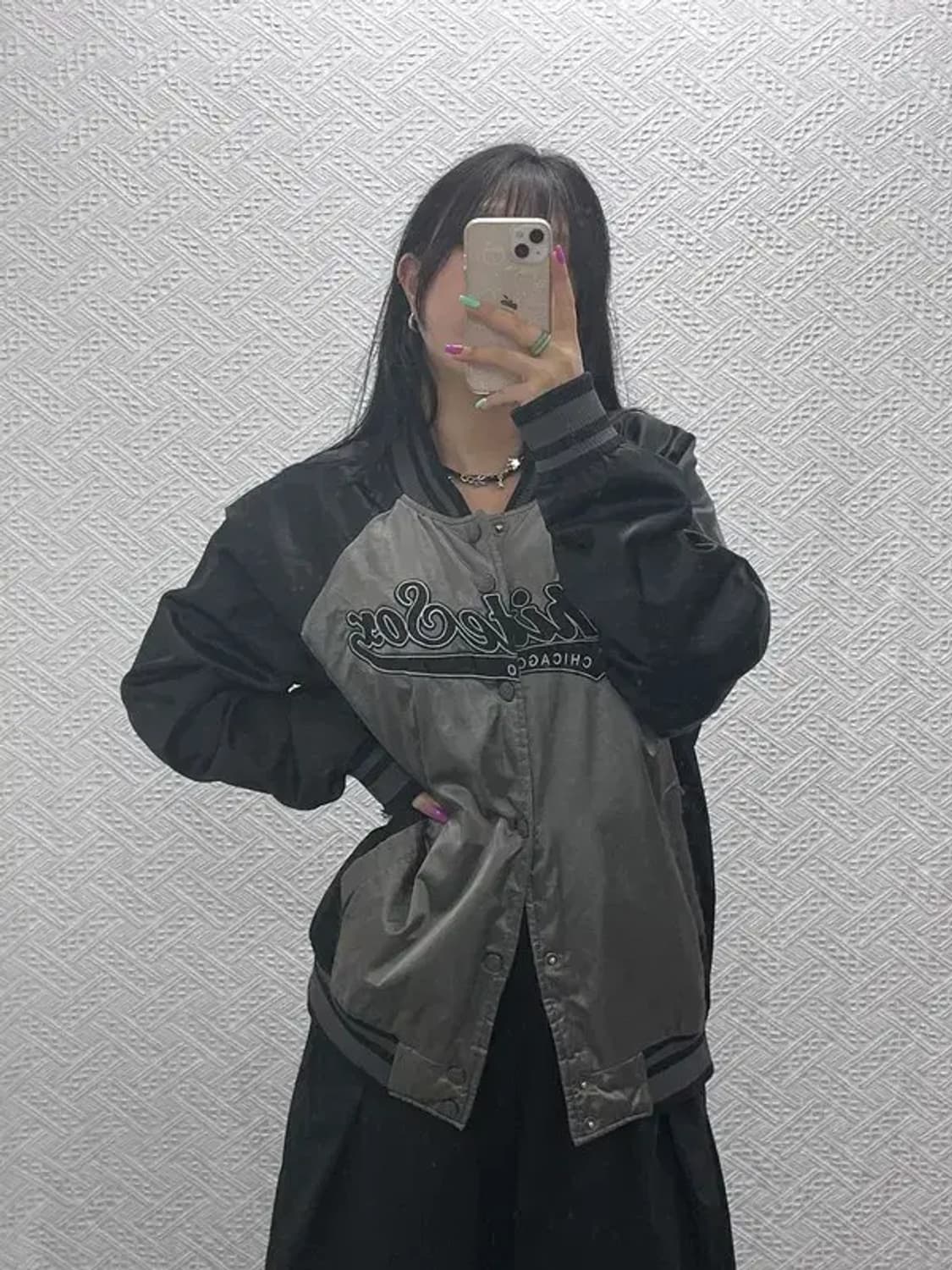 MLB 올드스쿨 시카고 화이트삭스 바시티 자켓 100 C07241 상품이미지2