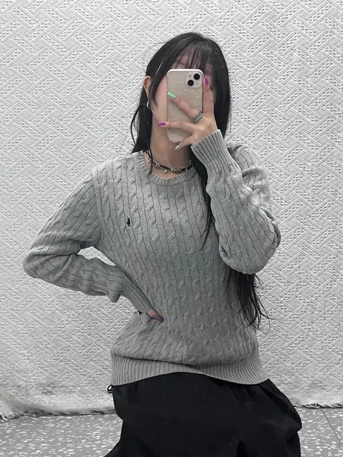 폴로 랄프로렌 여리 모던 꽈배기 케이블 니트 XL C07243 상품이미지2