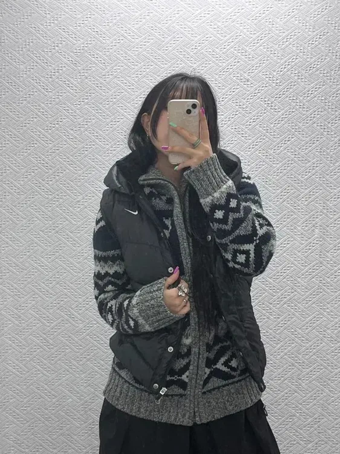 나이키 올드스쿨 더블넥 슬림핏 패딩 조끼 M C07258 상품이미지2