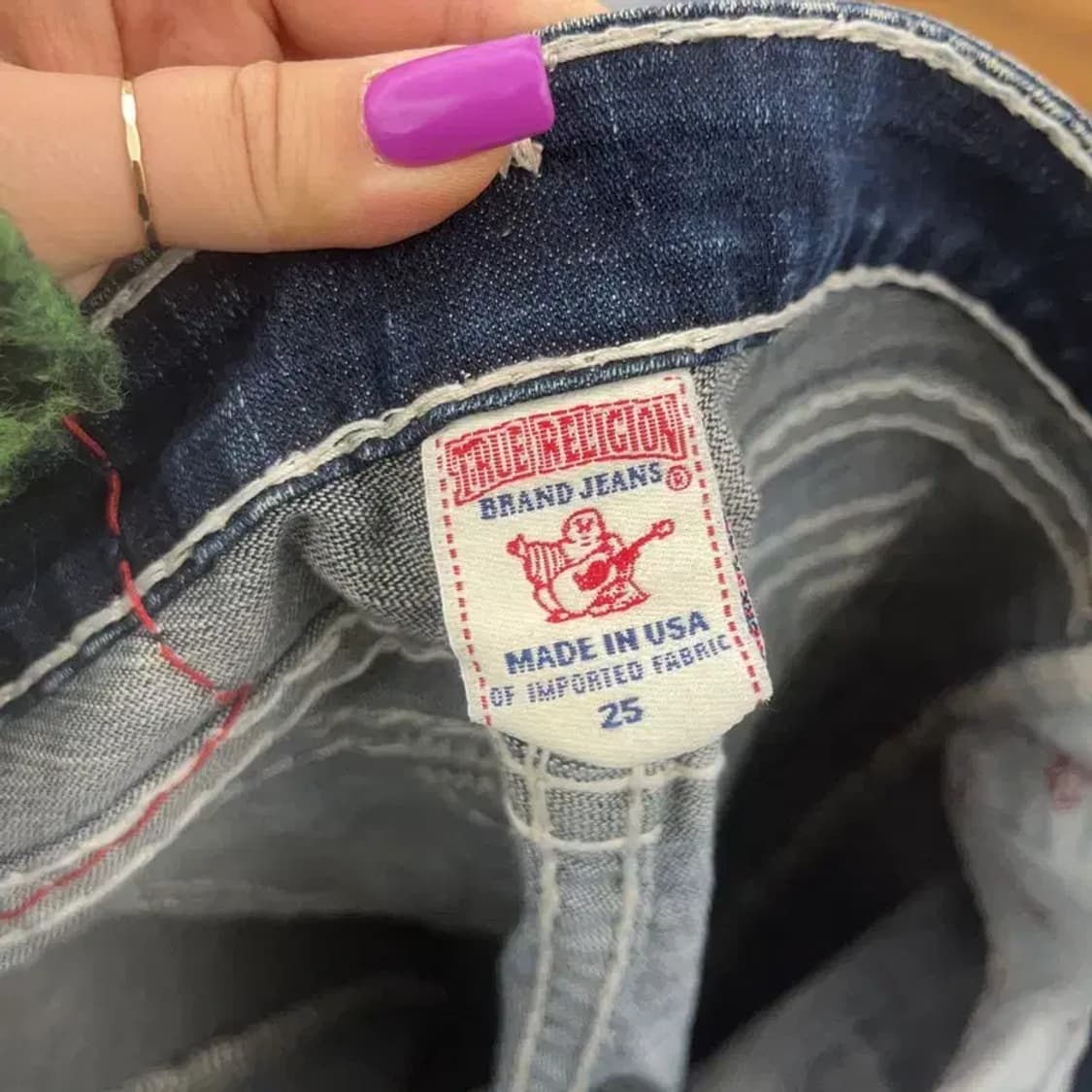 트루릴리전 조이슈퍼티 빈티지 크로스절개 데님팬츠 25 C07267 상품이미지6