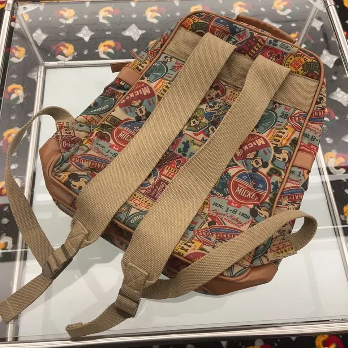 빈티지 키치 미키마우스 카툰패턴 백팩 C07276 상품이미지4