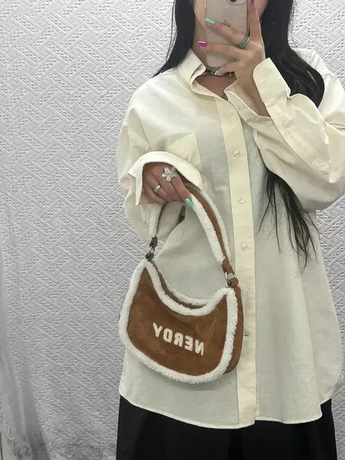 널디 여리 폭닥 스웨이드 숄더백 호보백 C07277 상품이미지1