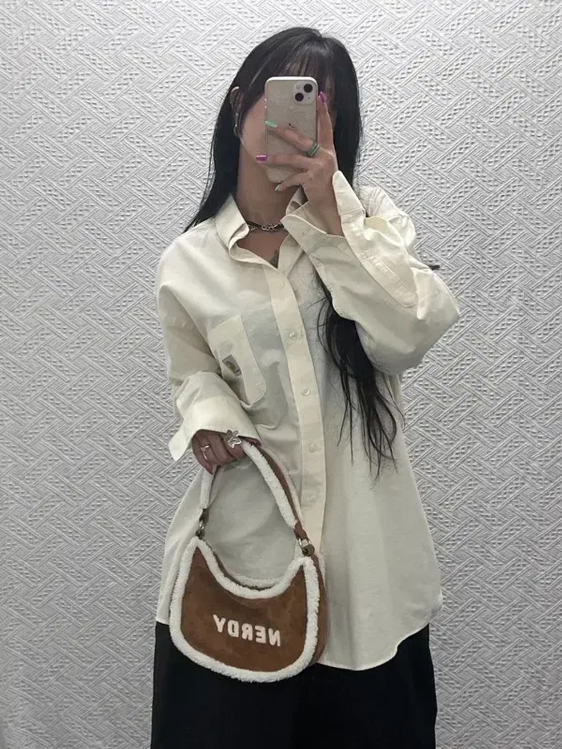 널디 여리 폭닥 스웨이드 숄더백 호보백 C07277 상품이미지2