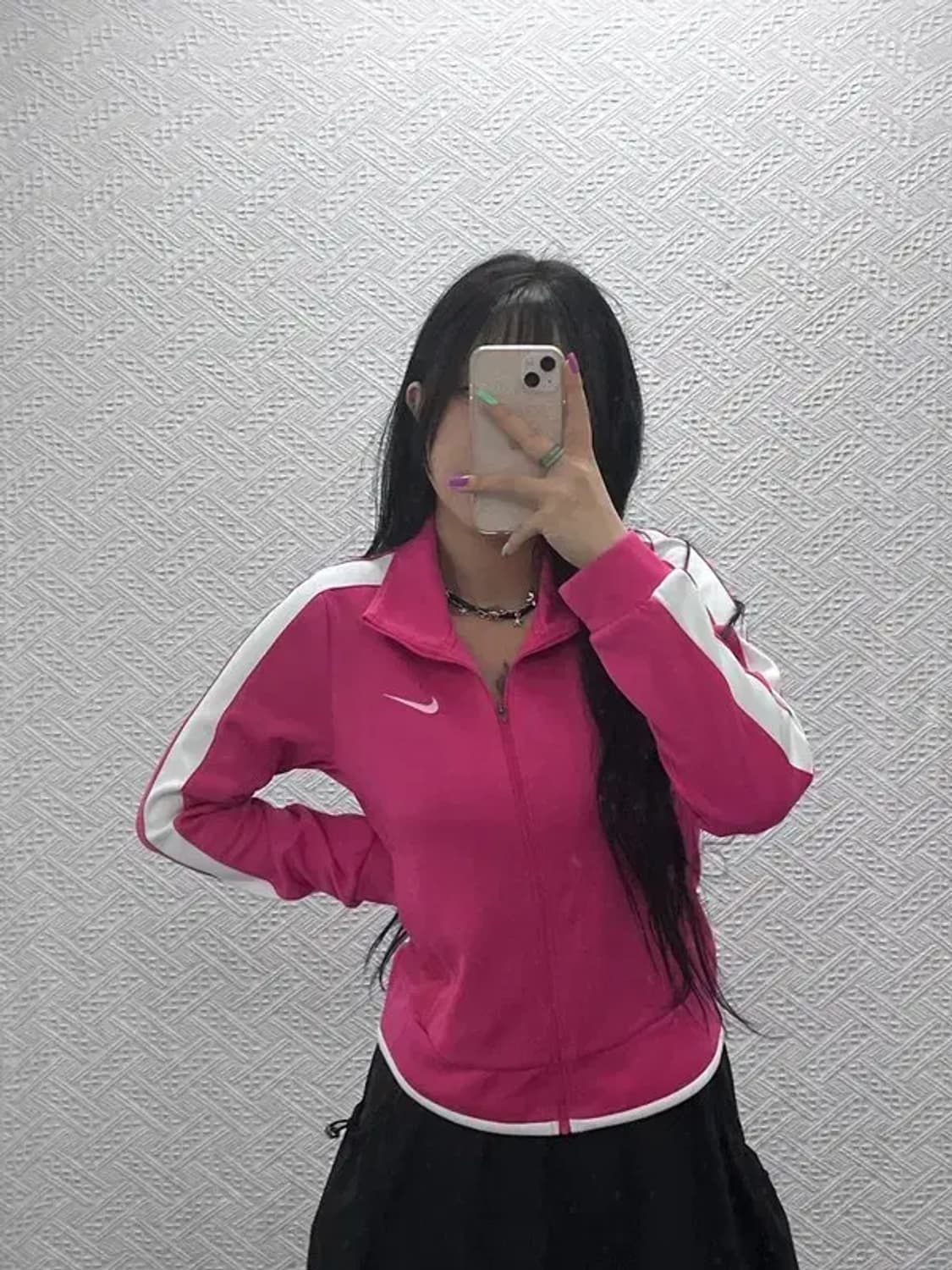 나이키 대장급 Y2K 키치 핫핑크 져지 집업 M C07262 상품이미지2