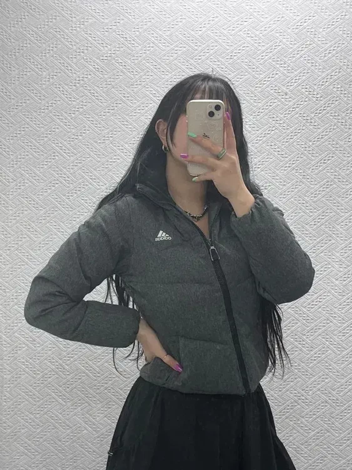 아디다스 빈티지 모던시크 슬림핏 크롭 숏 패딩 85 C07254 상품이미지1