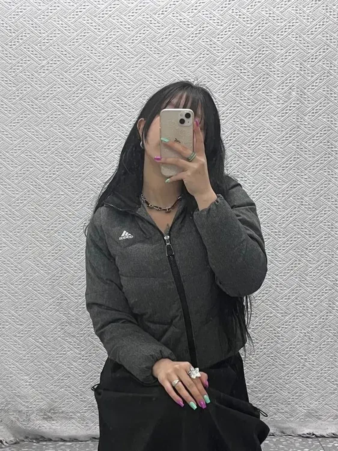 아디다스 빈티지 모던시크 슬림핏 크롭 숏 패딩 85 C07254 상품이미지2