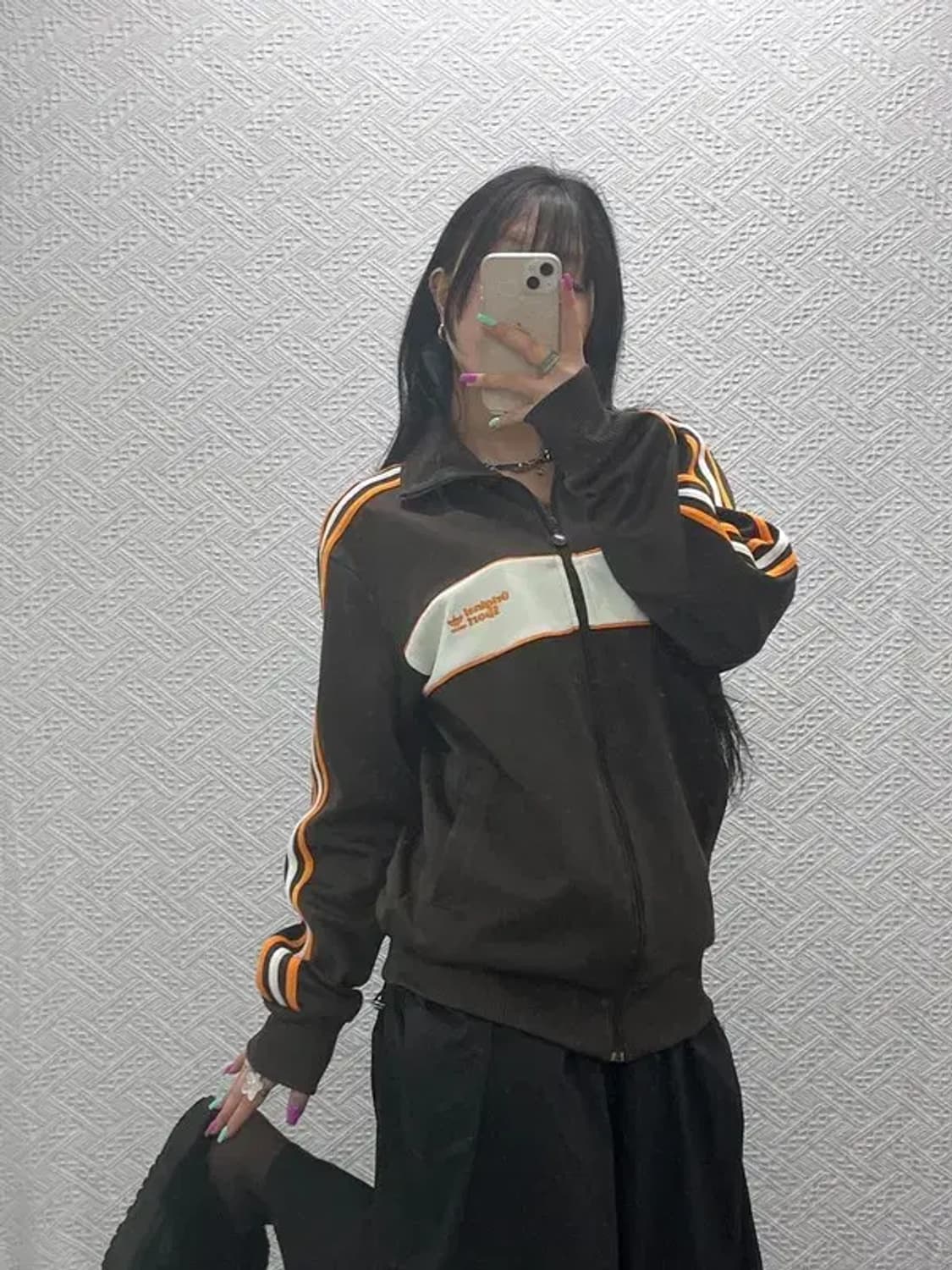 아디다스 대장급 희귀 Y2K 오렌지브라운 져지 집업 105 C07248 상품이미지1