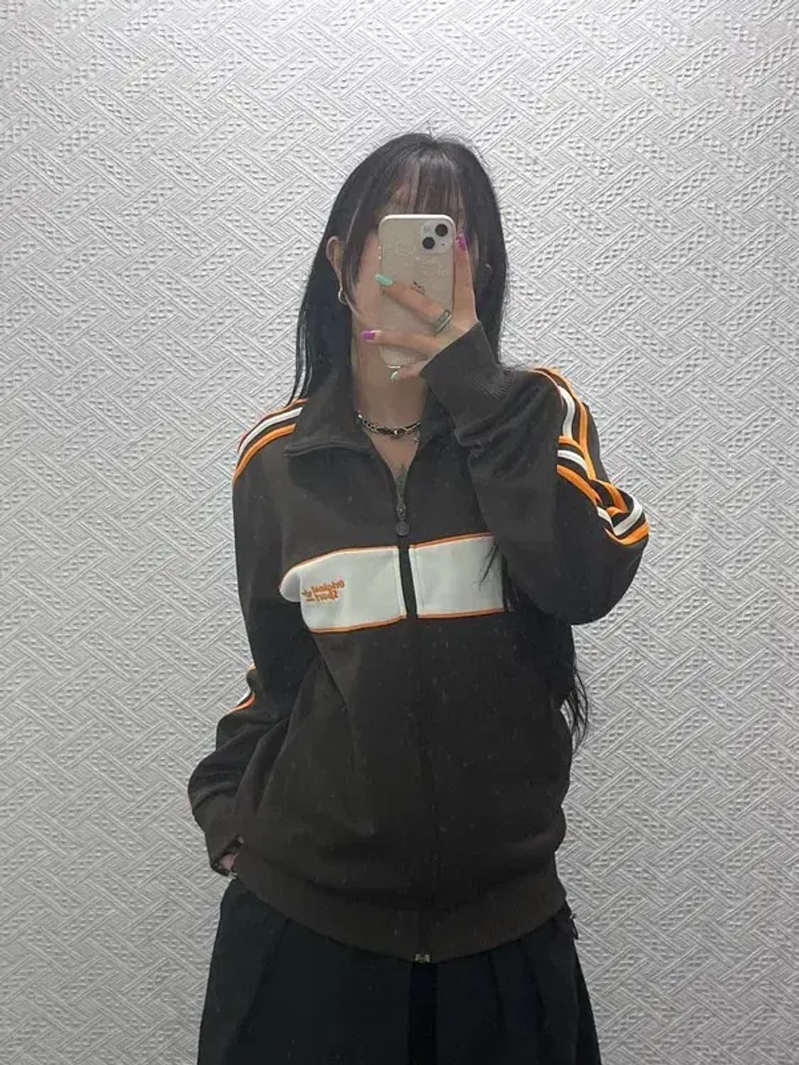 아디다스 대장급 희귀 Y2K 오렌지브라운 져지 집업 105 C07248 상품이미지2