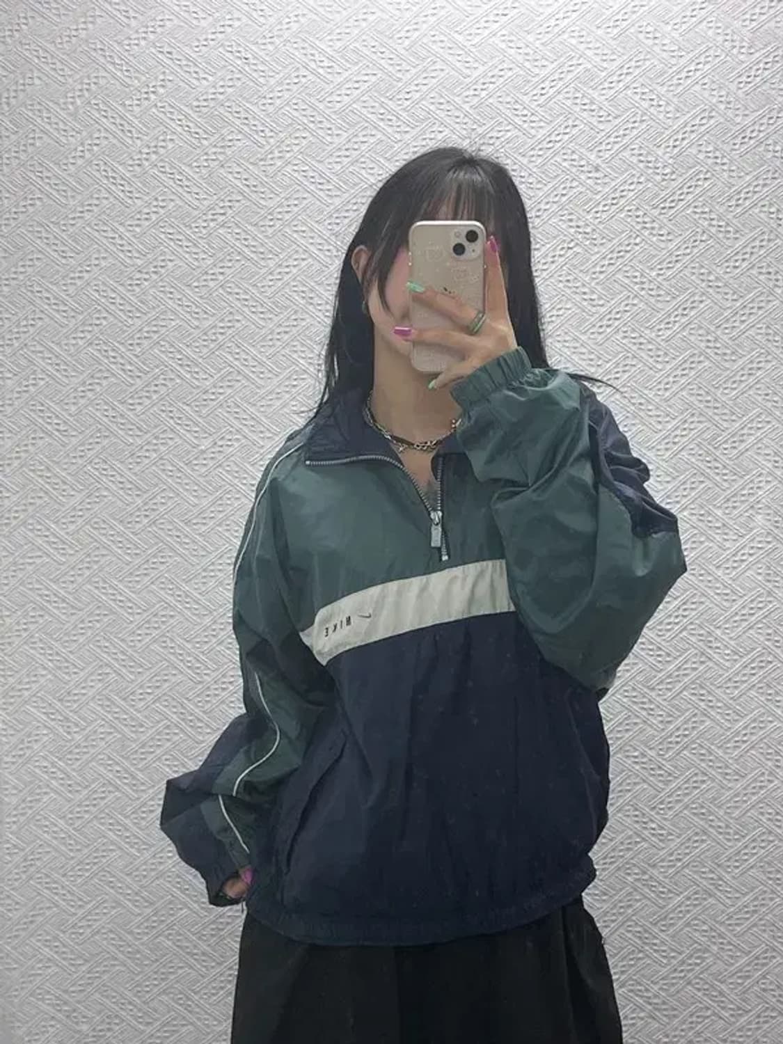 나이키 레트로 90's 배색 바람막이 반집업 아노락 L C07245 상품이미지2