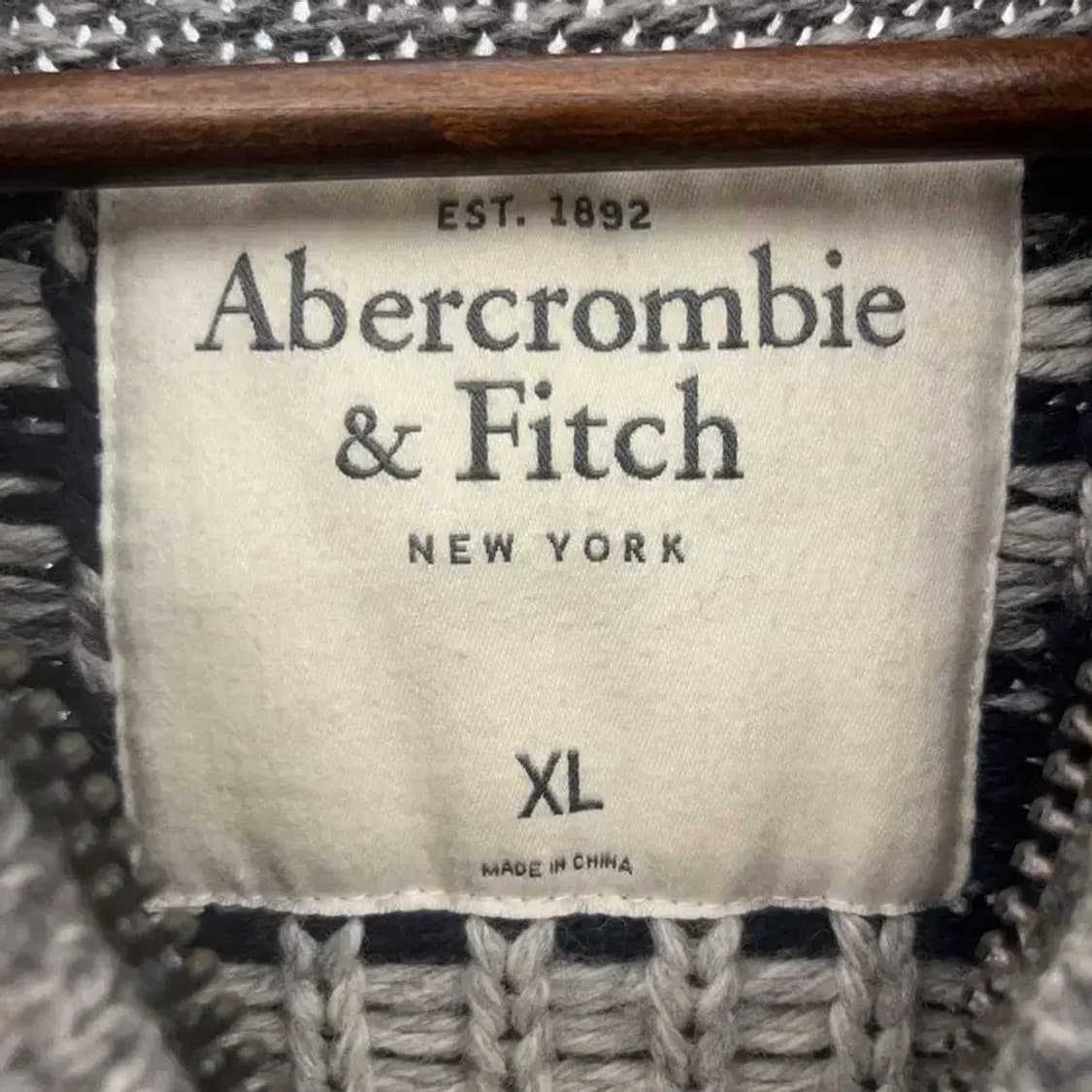 아베크롬비 하이넥 폭닥 노르딕 코위찬 울 혼방 가디건 XL C07257 상품이미지5