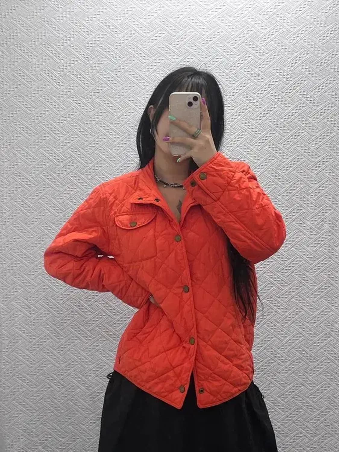 폴로 랄프로렌 키치 비비드 오렌지 깔깔이 퀄팅 자켓 XL C07259 상품이미지1