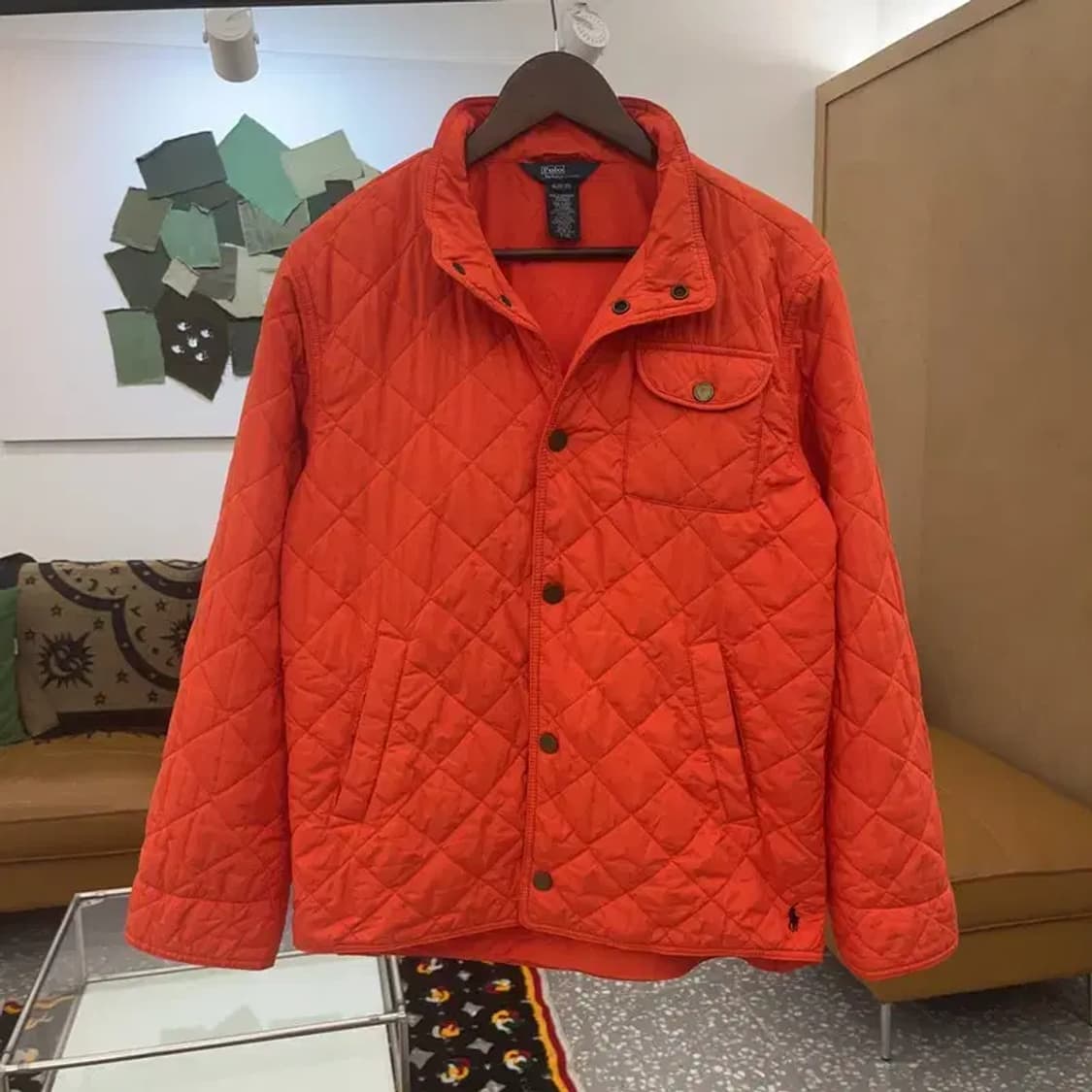 폴로 랄프로렌 키치 비비드 오렌지 깔깔이 퀄팅 자켓 XL C07259 상품이미지3