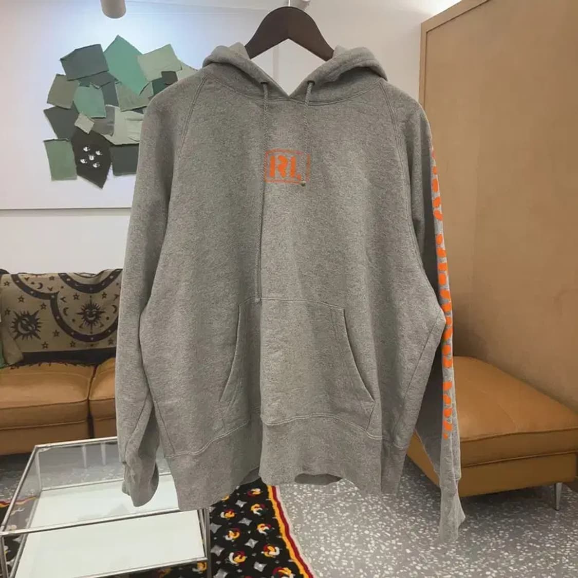 폴로 랄프로렌 올드스쿨 오렌지 약기모 후드티 105 C07247 상품이미지3