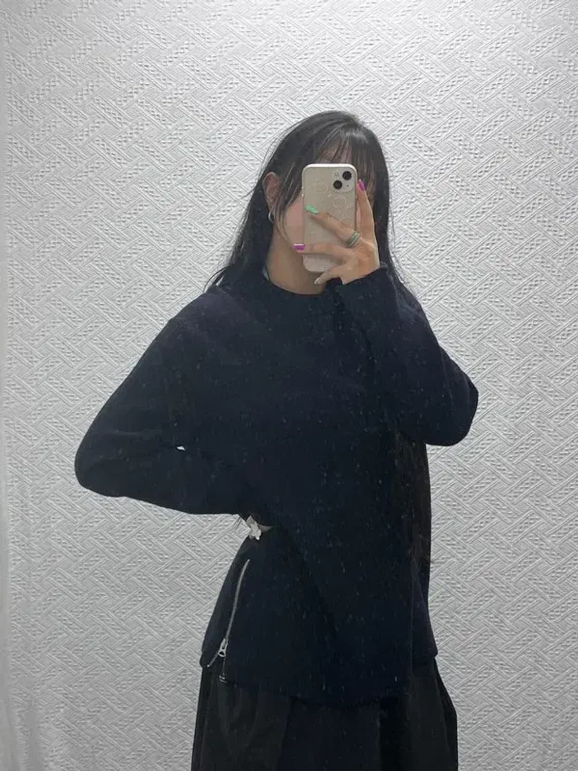 아크네스튜디오 모던 사이드 지퍼 메리노 울 니트 XXS C07278 상품이미지1