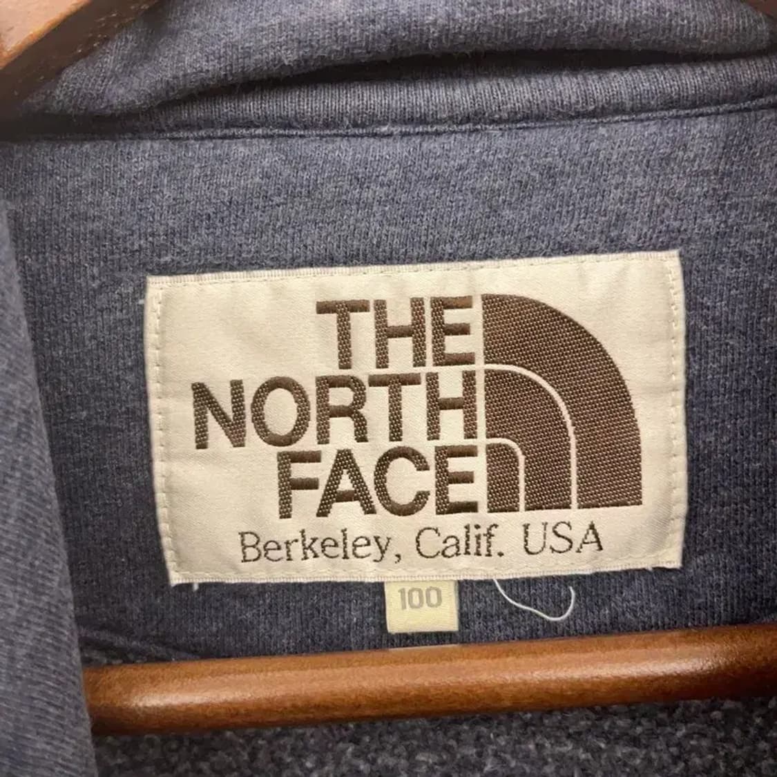 노스페이스 올드스쿨 빈티지로고 딥블루 기모 후드티 100 C07289 상품이미지5