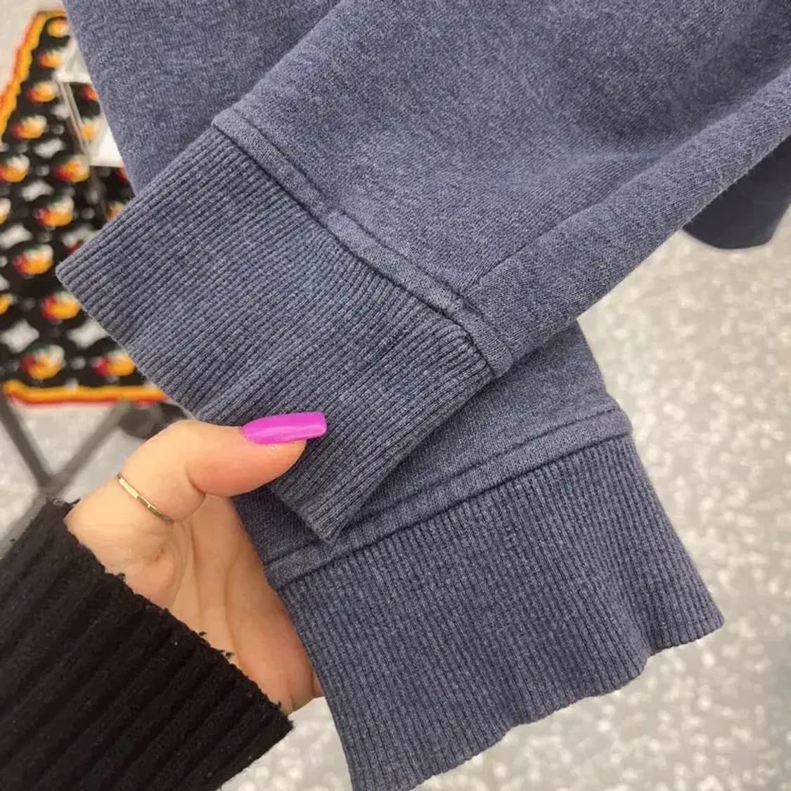 노스페이스 올드스쿨 빈티지로고 딥블루 기모 후드티 100 C07289 상품이미지7