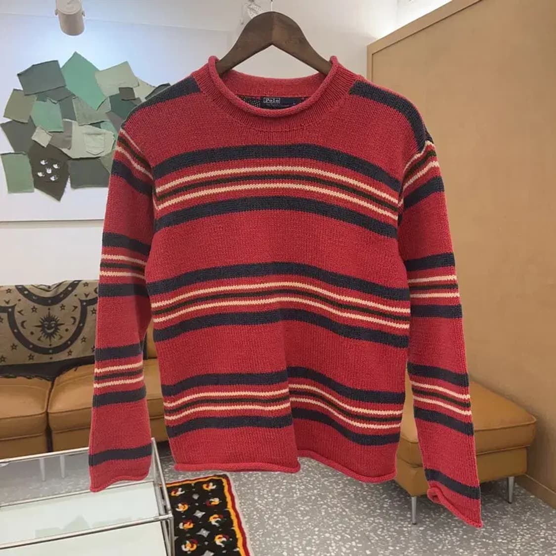 폴로 랄프로렌 빈티지 레트로 스트라이프 홀리데이 니트  L C07309 상품이미지3