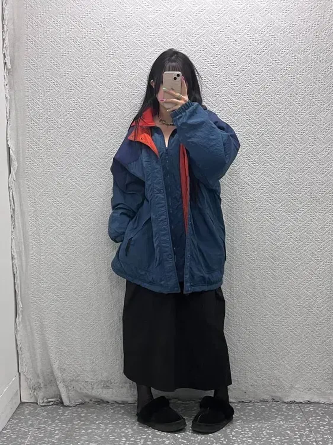 나이키 희귀 90's 레트로 더블여밈 바람막이 패딩 자켓 L C07298 상품이미지2