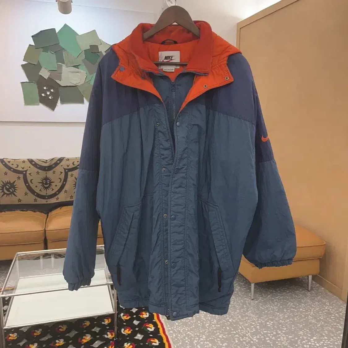 나이키 희귀 90's 레트로 더블여밈 바람막이 패딩 자켓 L C07298 상품이미지3