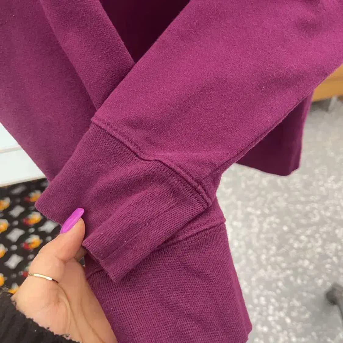 갭 GAP 레트로 Y2K 빅로고 버건디 기모 후드 집업 S C07300 상품이미지7