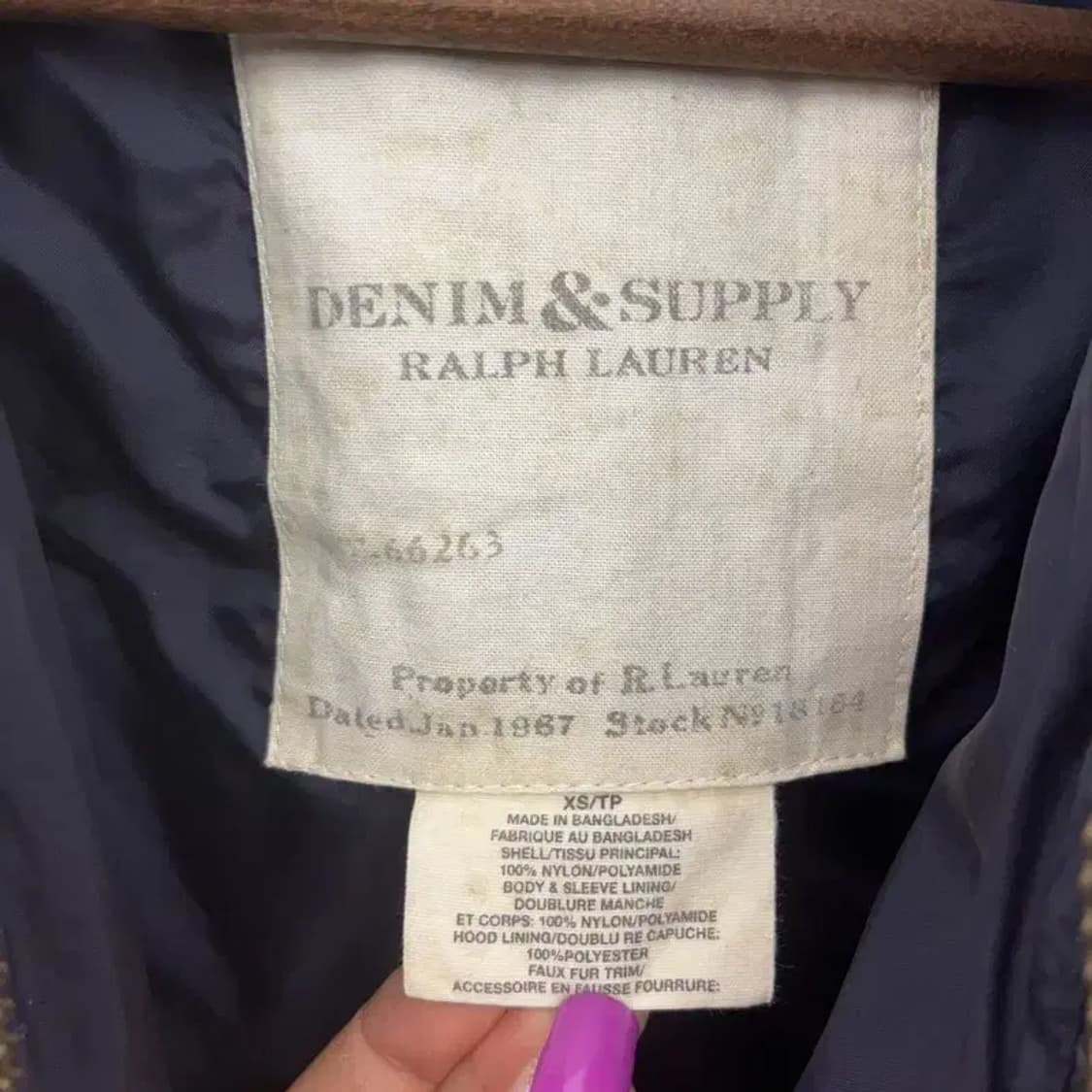 폴로 랄프로렌 데님앤서플라이 빈티지 다운 패딩 XS C07301 상품이미지5