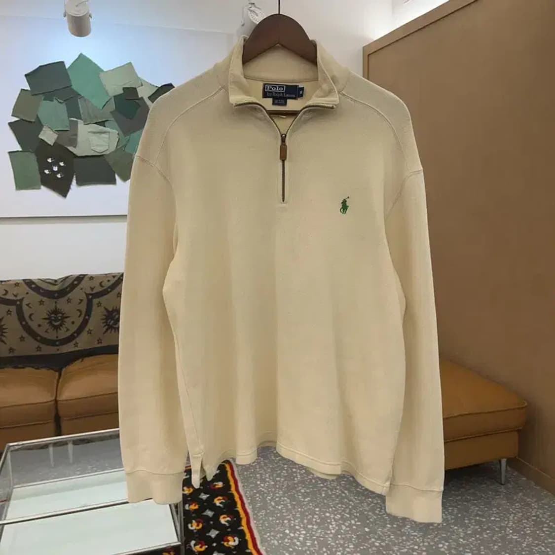 폴로 랄프로렌 폭닥 오트밀 반집업 카라니트 M C07286 상품이미지3