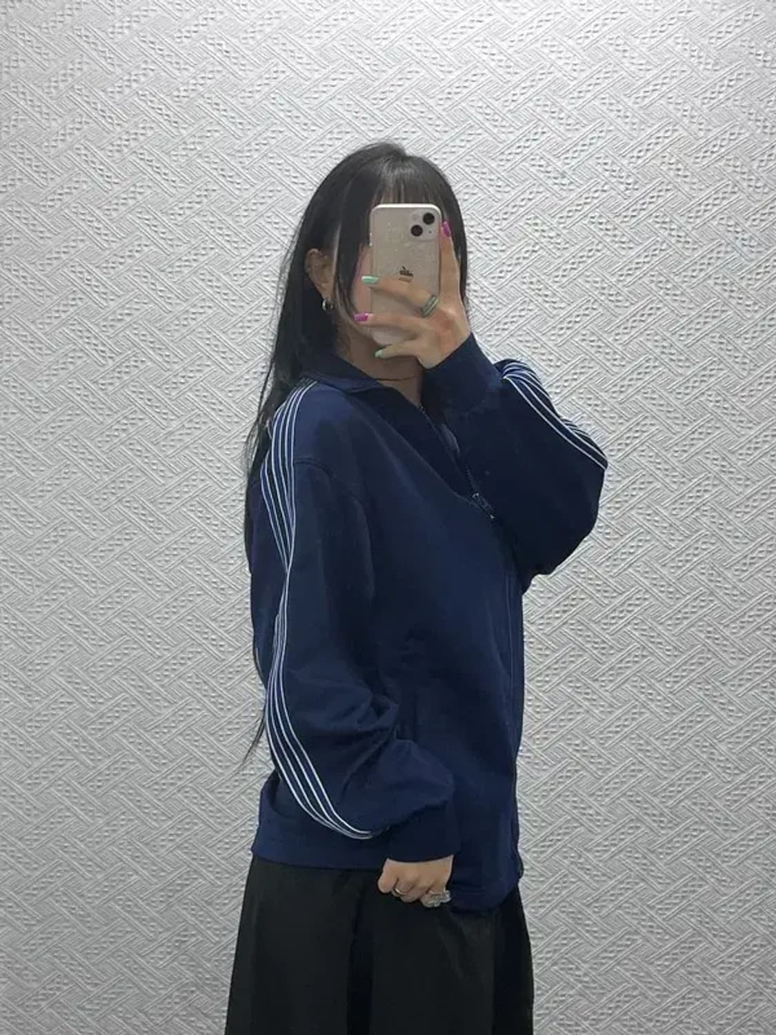 아디다스 재팬 올드스쿨 오버핏 트랙탑 져지 집업 S C07305 상품이미지2