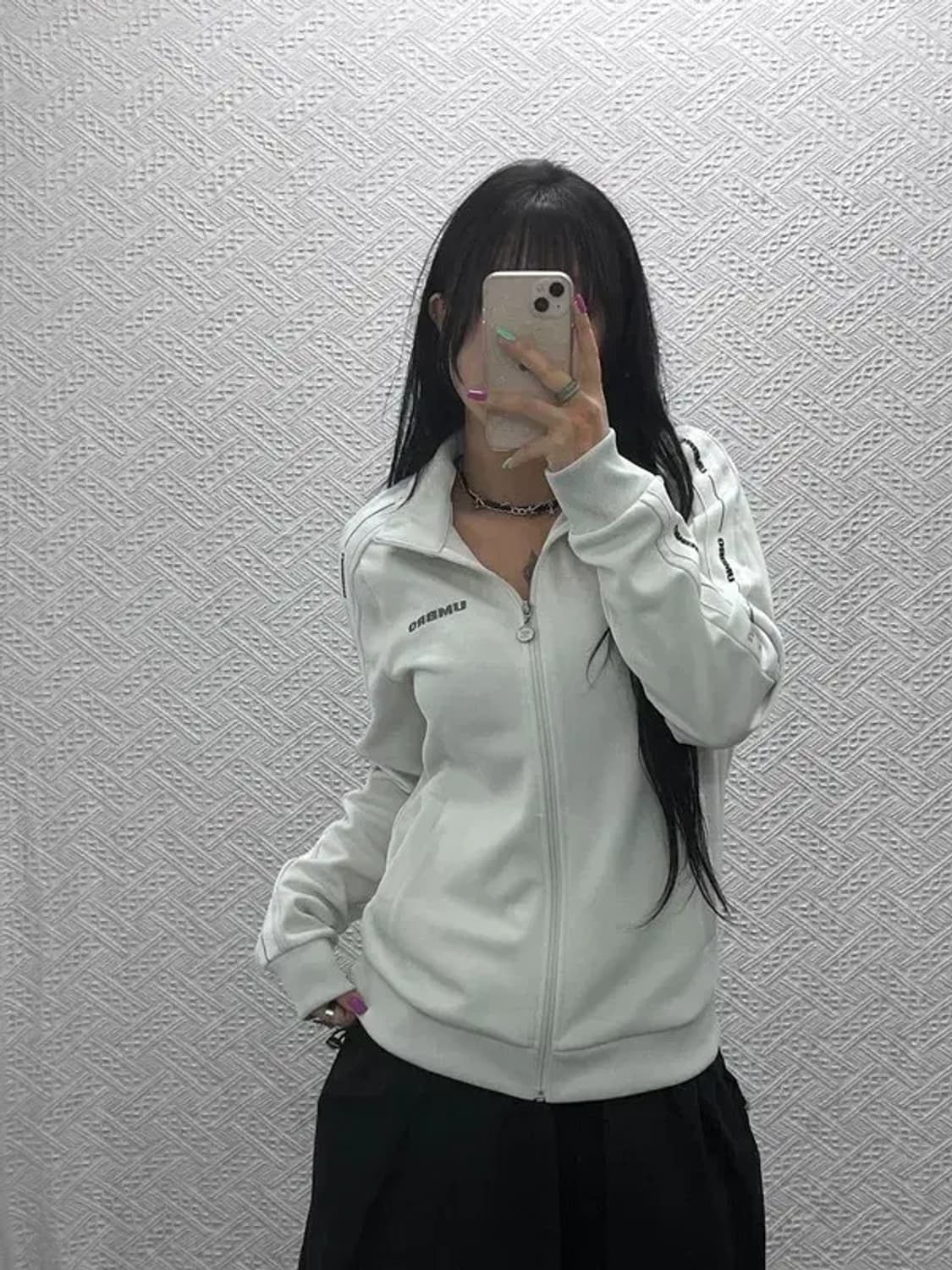 엄브로 유니크 사이드라인 화이트 트랙탑 져지 집업 95 C07307 상품이미지1