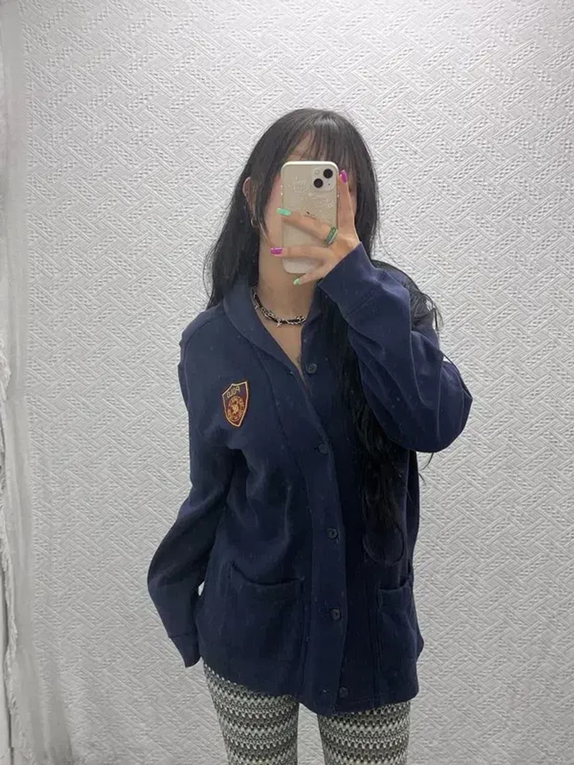 폴로 랄프로렌 빈티지 숄카라 패치 약기모 가디건 XL C07318 상품이미지1