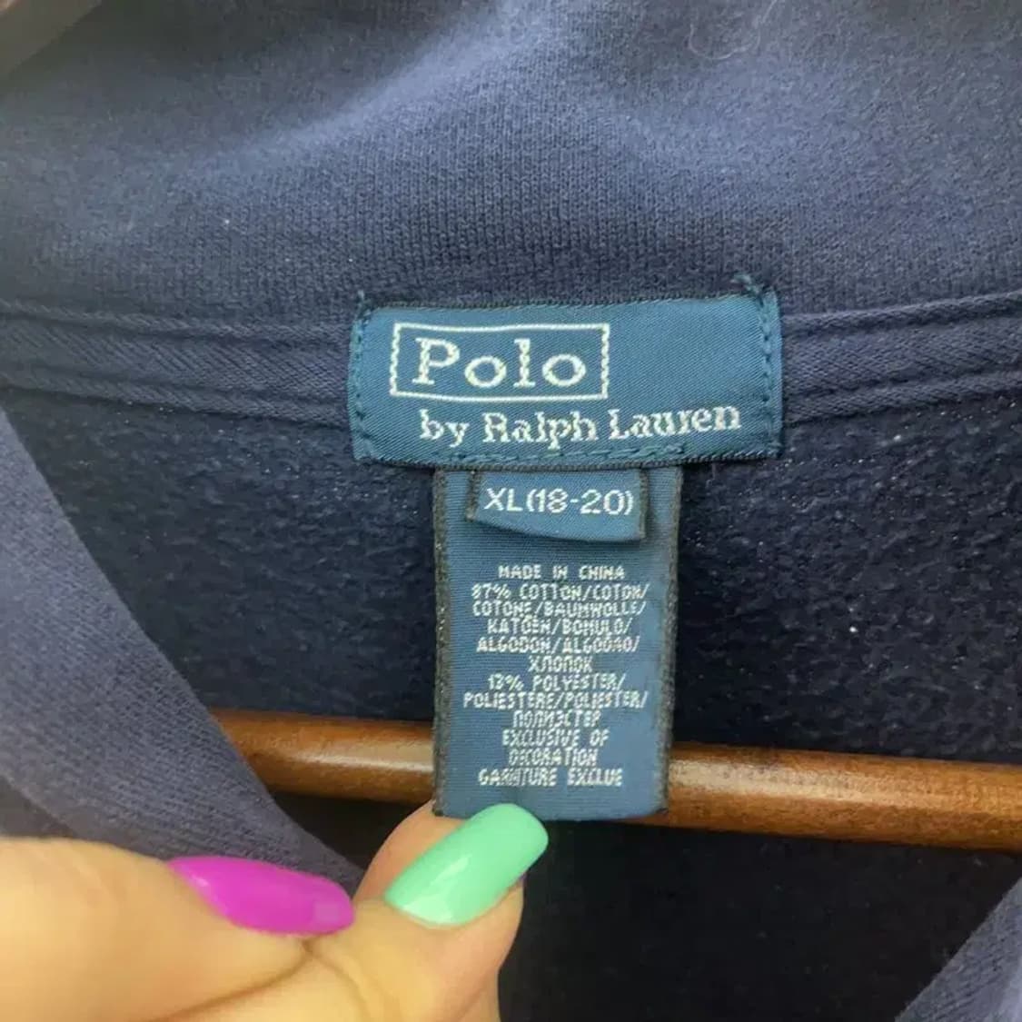 폴로 랄프로렌 빈티지 숄카라 패치 약기모 가디건 XL C07318 상품이미지5