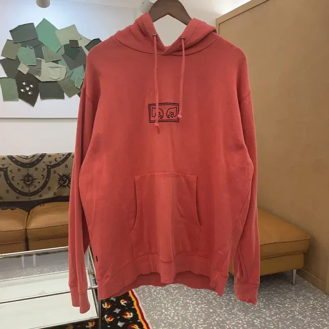 오베이 캐주얼 오버핏 약기모 후드티 L C07321 상품이미지3