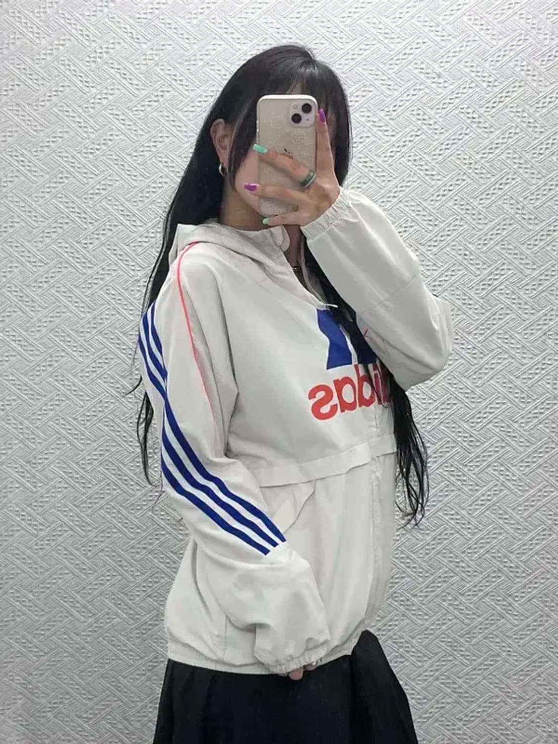 아디다스 빅로고 올드스쿨 윈드브레이커 바람막이 자켓 160 C07336 상품이미지2