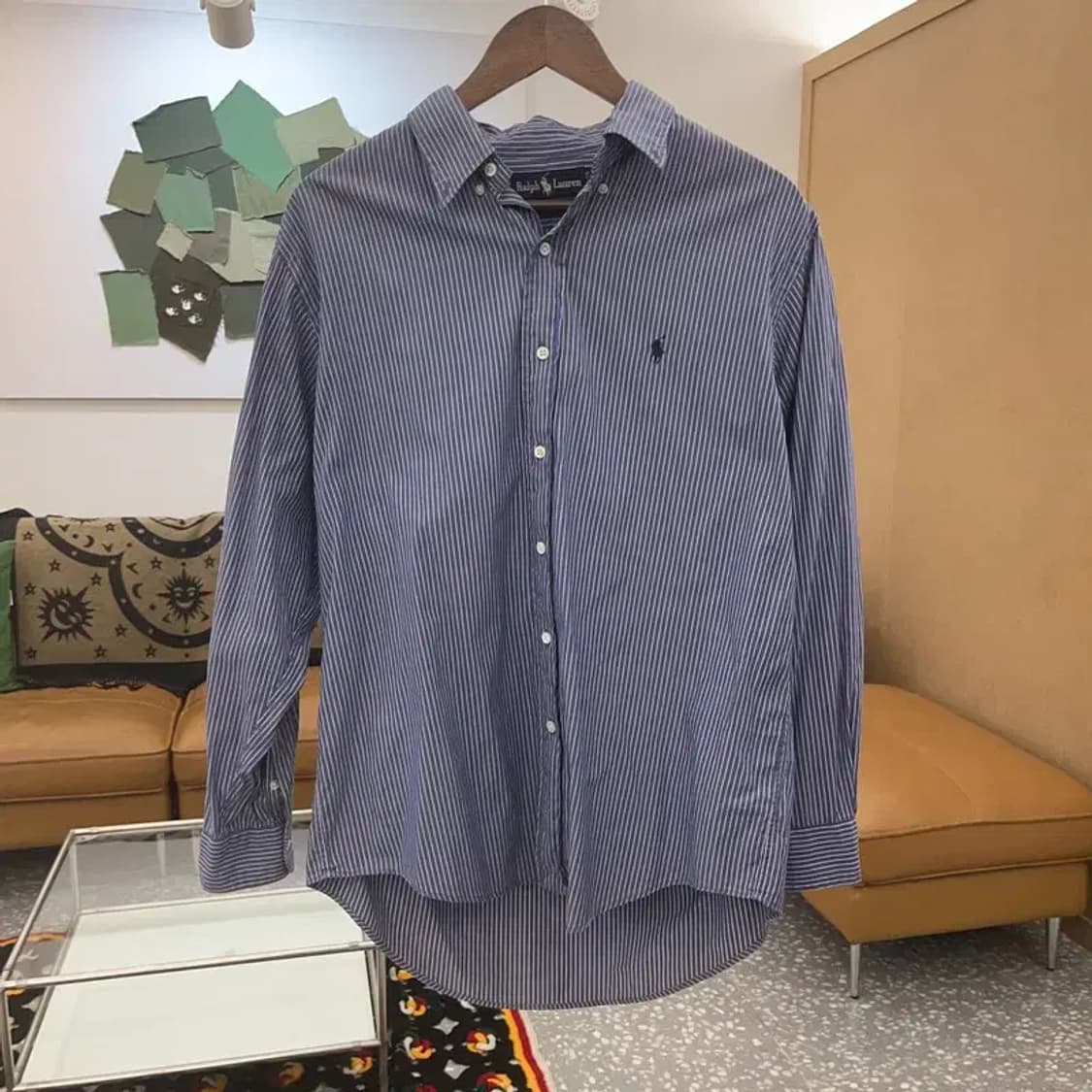 폴로 랄프로렌 자수로고 스트라이프 긴팔 셔츠 105 C07342 상품이미지3