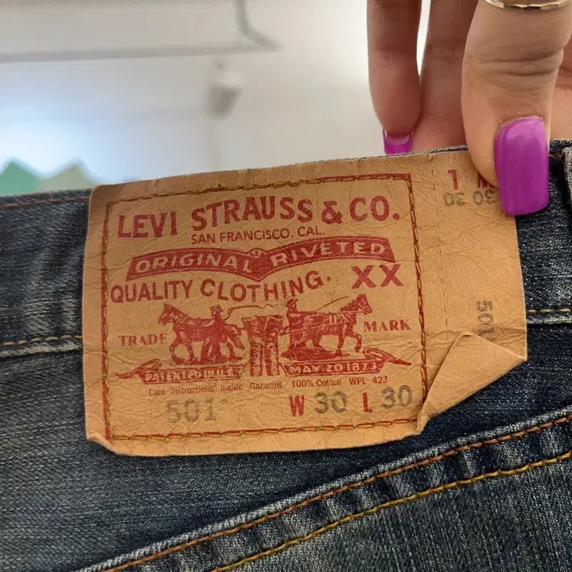 리바이스 501 빈티지워싱 데님 청바지 30인치 C07349 상품이미지5