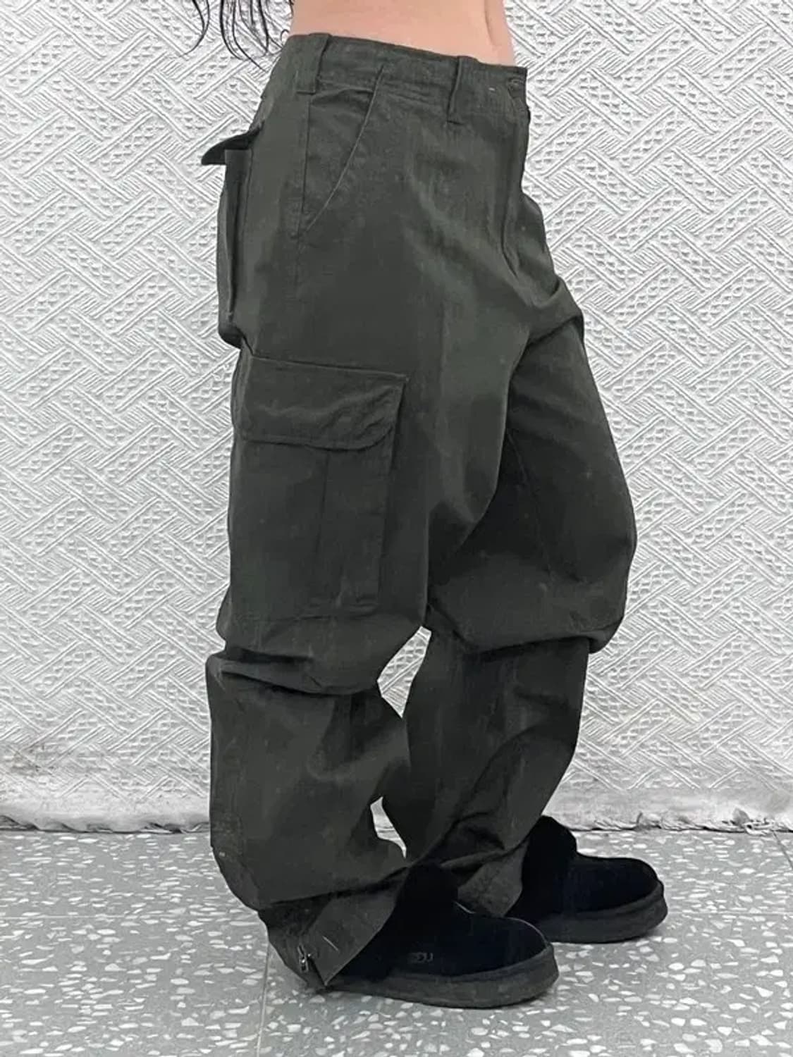 빈티지 Y2K 올드스쿨 빅사이즈 카고 코튼팬츠 면바지 C07350 상품이미지1