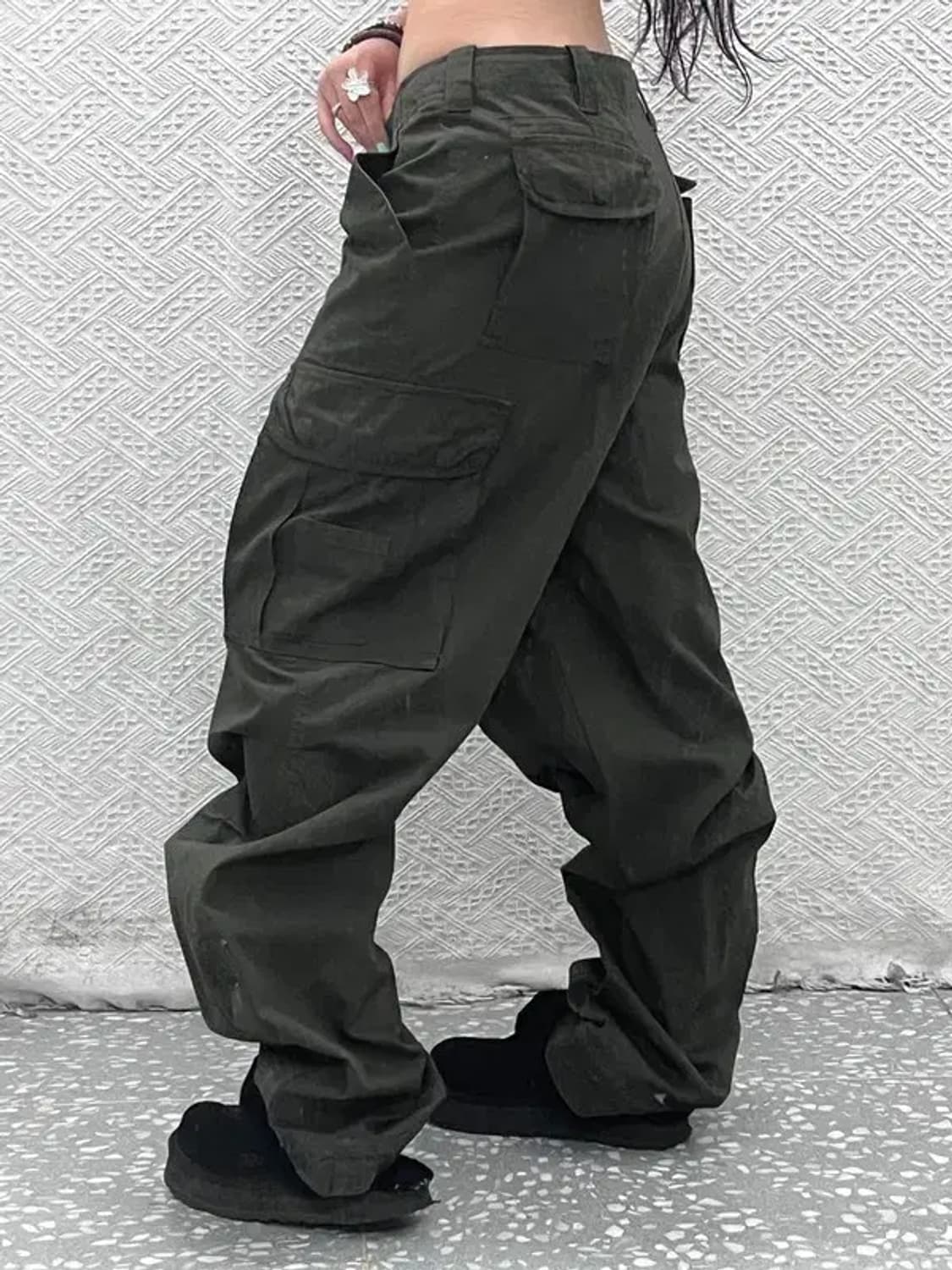 빈티지 Y2K 올드스쿨 빅사이즈 카고 코튼팬츠 면바지 C07350 상품이미지2