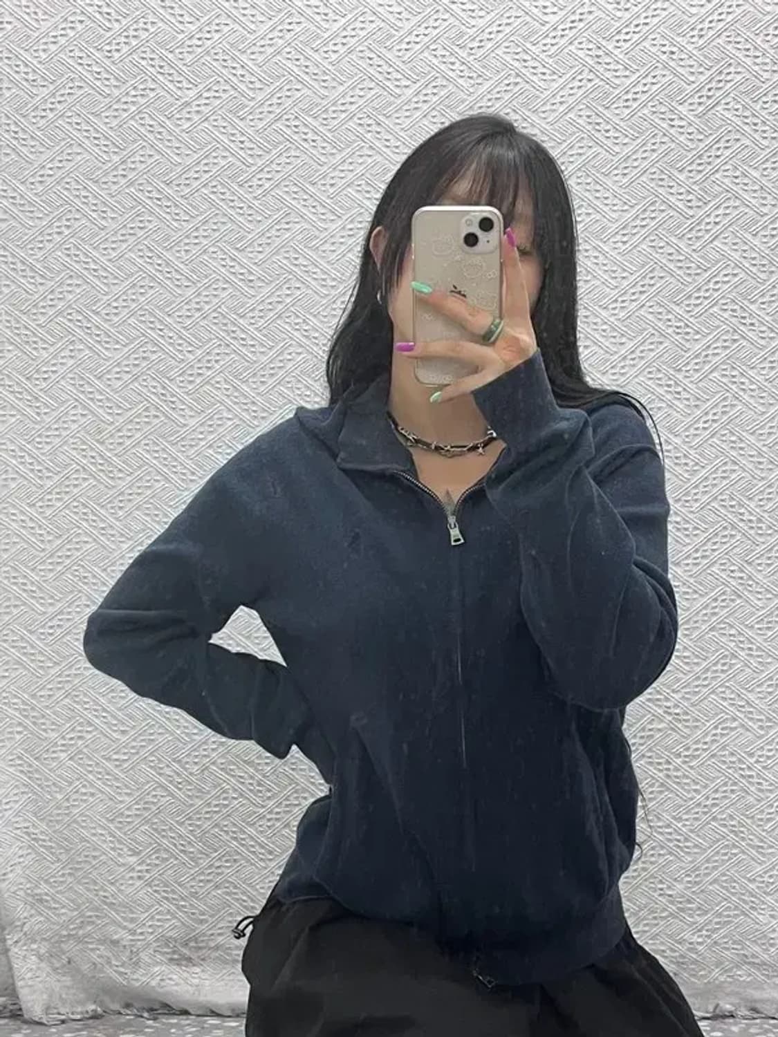 폴로 랄프로렌 자수로고 피마코튼 니트 집업 가디건 S C07338 상품이미지2