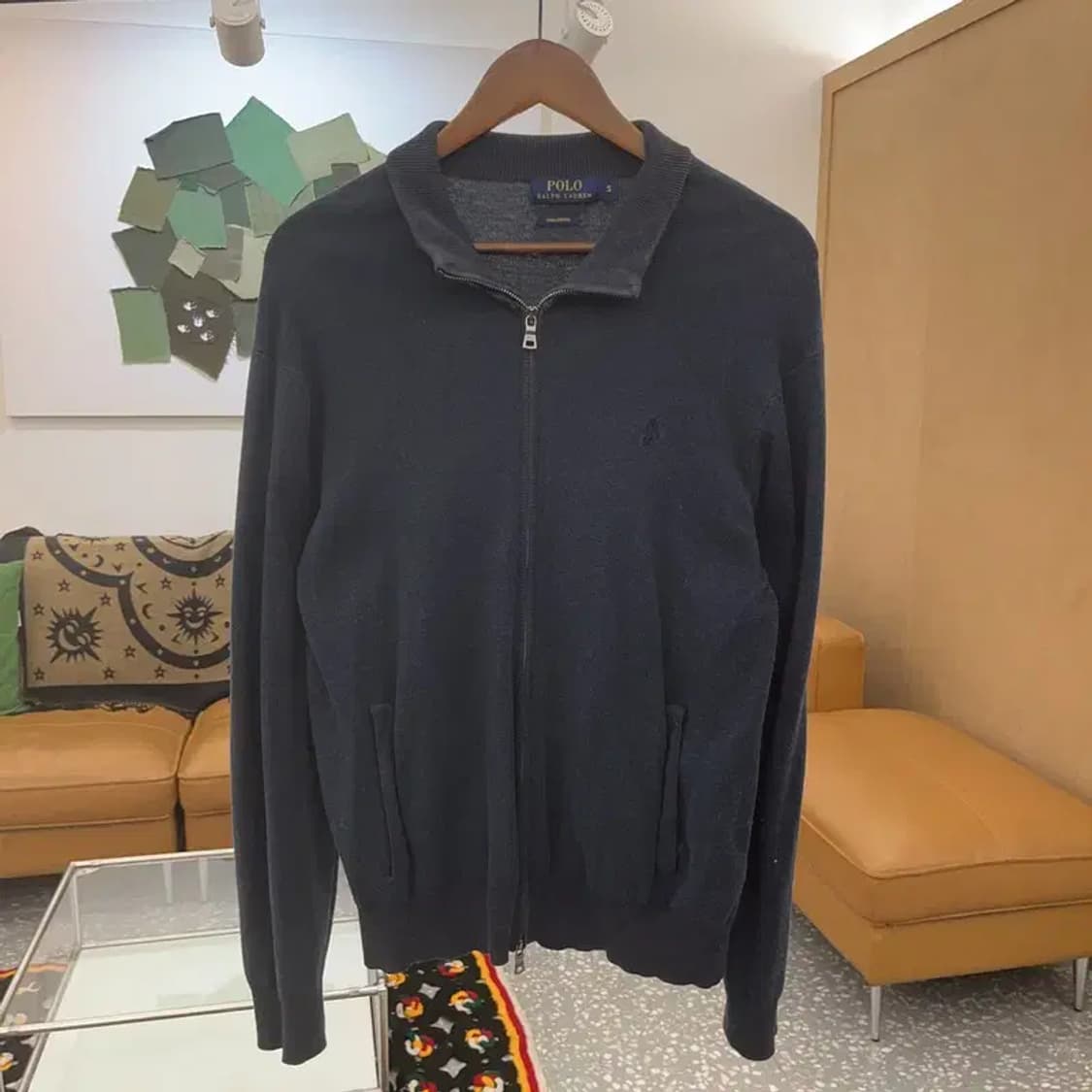 폴로 랄프로렌 자수로고 피마코튼 니트 집업 가디건 S C07338 상품이미지3