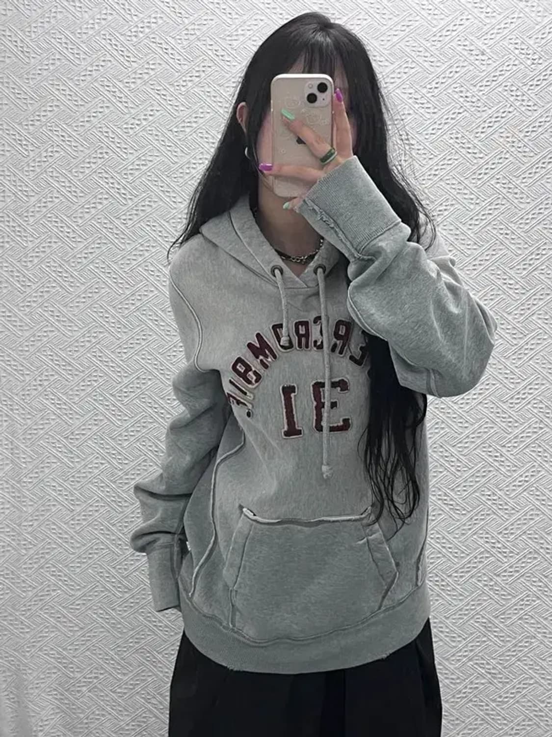 아베크롬비 Y2K 빈티지 오버핏 약기모 후드티 M C07327 상품이미지1