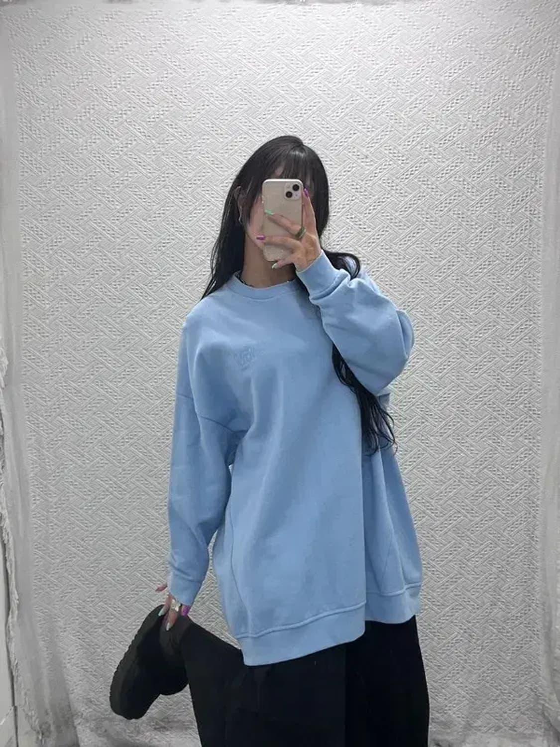 가니 빅사이즈 파스텔 약기모 스웻셔츠 맨투맨 S/M C07323 상품이미지1