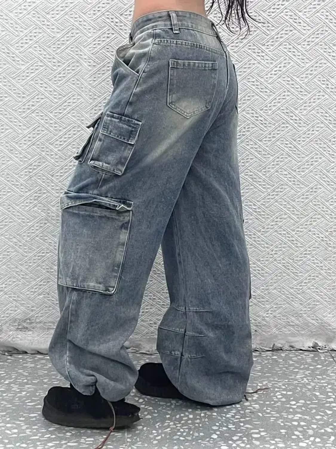 빈티지 올드스쿨 멀티포켓 데님 카고팬츠 L C07352 상품이미지2