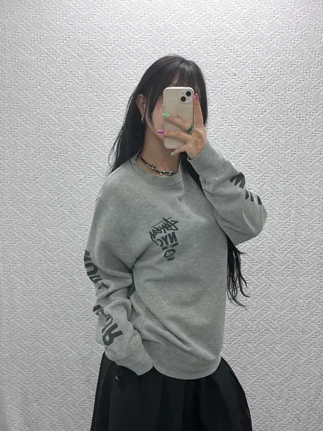 스투시 정품 NYC 월드투어 약기모 스웻셔츠 맨투맨 L C07325 상품이미지1